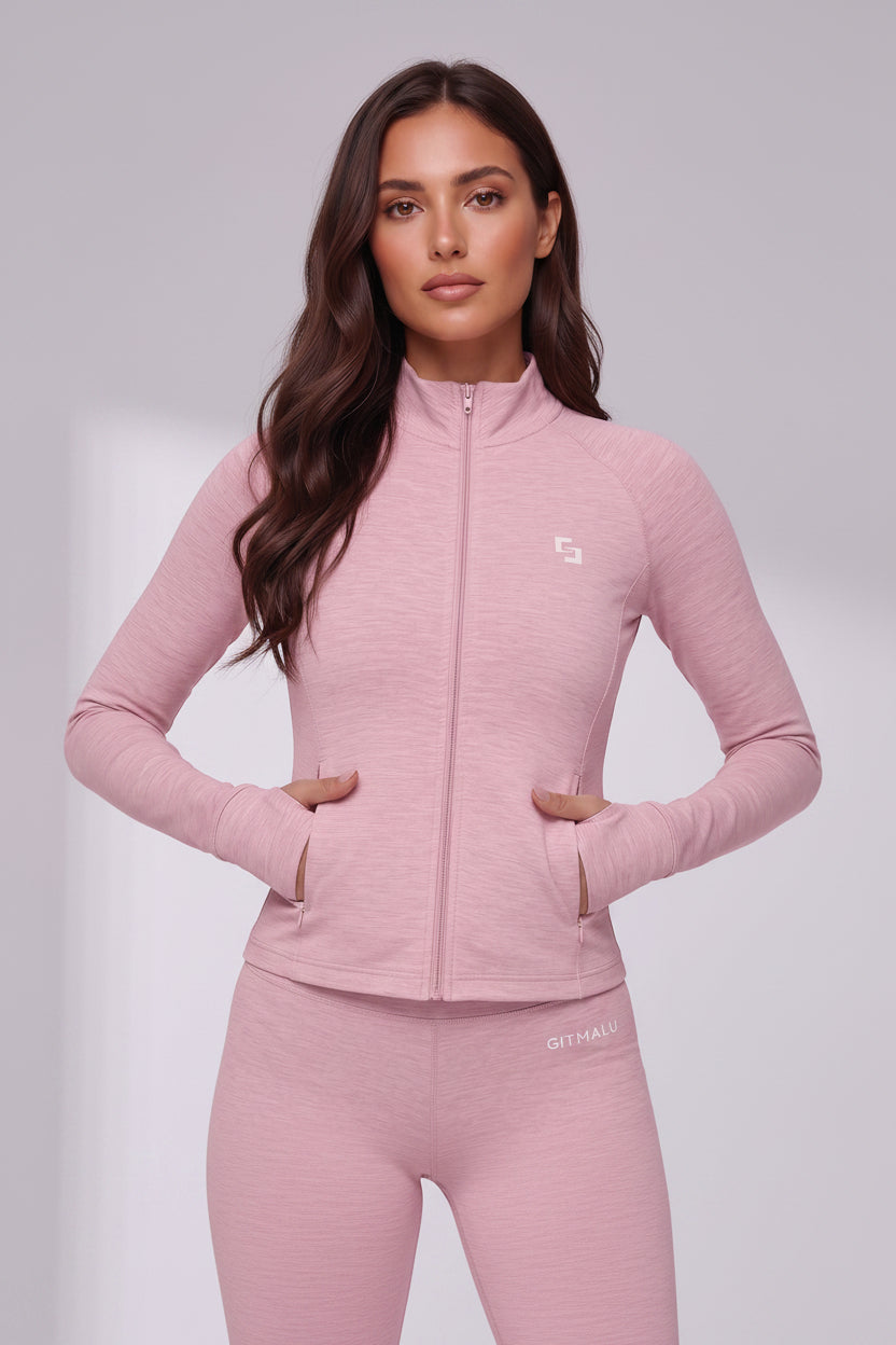 Alāku: Slim Fit Long Sleeve Crop Yoga Jacket