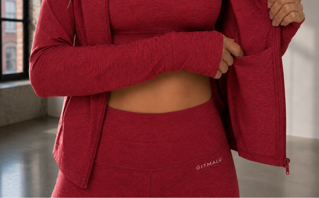 Alāku: Slim Fit Long Sleeve Crop Yoga Jacket