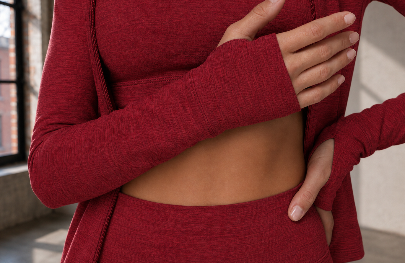 Alāku: Slim Fit Long Sleeve Crop Yoga Jacket